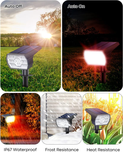 Solar Spot Lights Outdoor Warm light