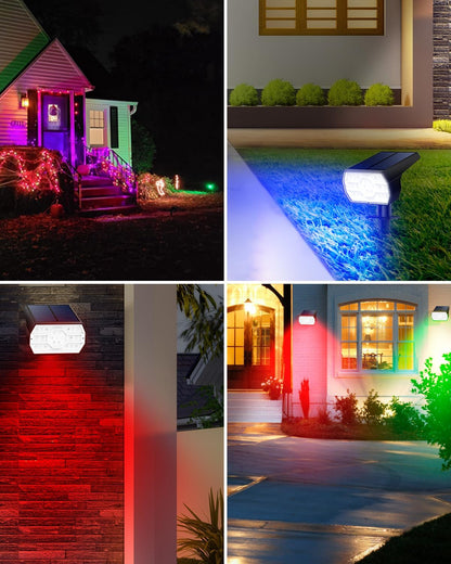 Solar Spot Lights Outdoor Colored Light