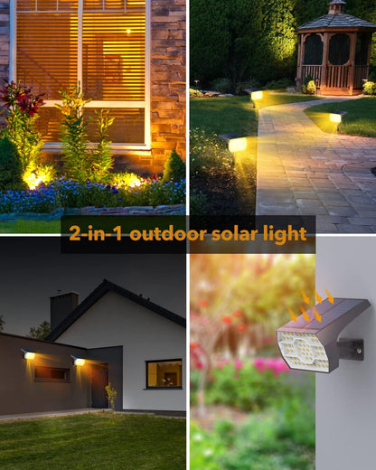 Solar Spot Lights Outdoor Warm light