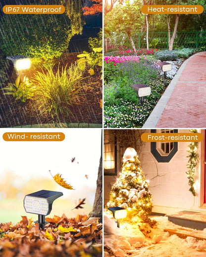 Solar Spot Lights Outdoor Warm light